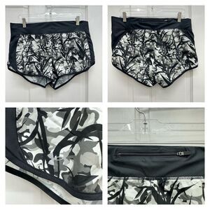 Under Armour run Speedpocket fitted athletic shorts with liner women's large